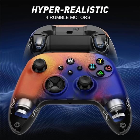 Wireless Controller, Built-in 4 Rumble Motor TURBO Function 3.5mm Headphone Jack - Picture 4 of 7